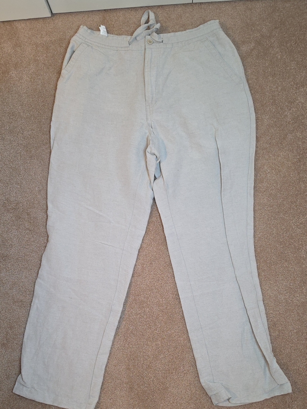Cubavera Light Beige Drawstring Jogger Pants